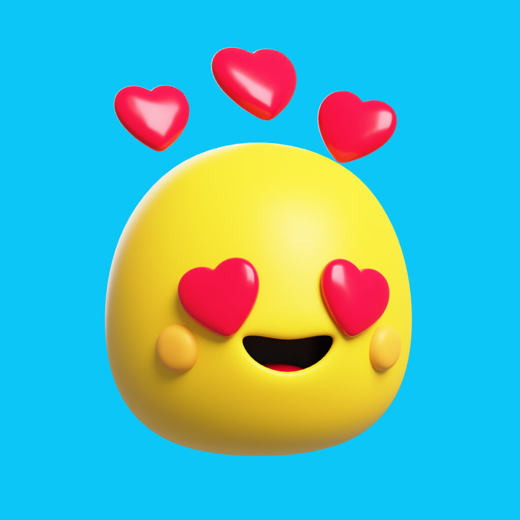 Emoji amoureux - love - 3D design - DGtal Views